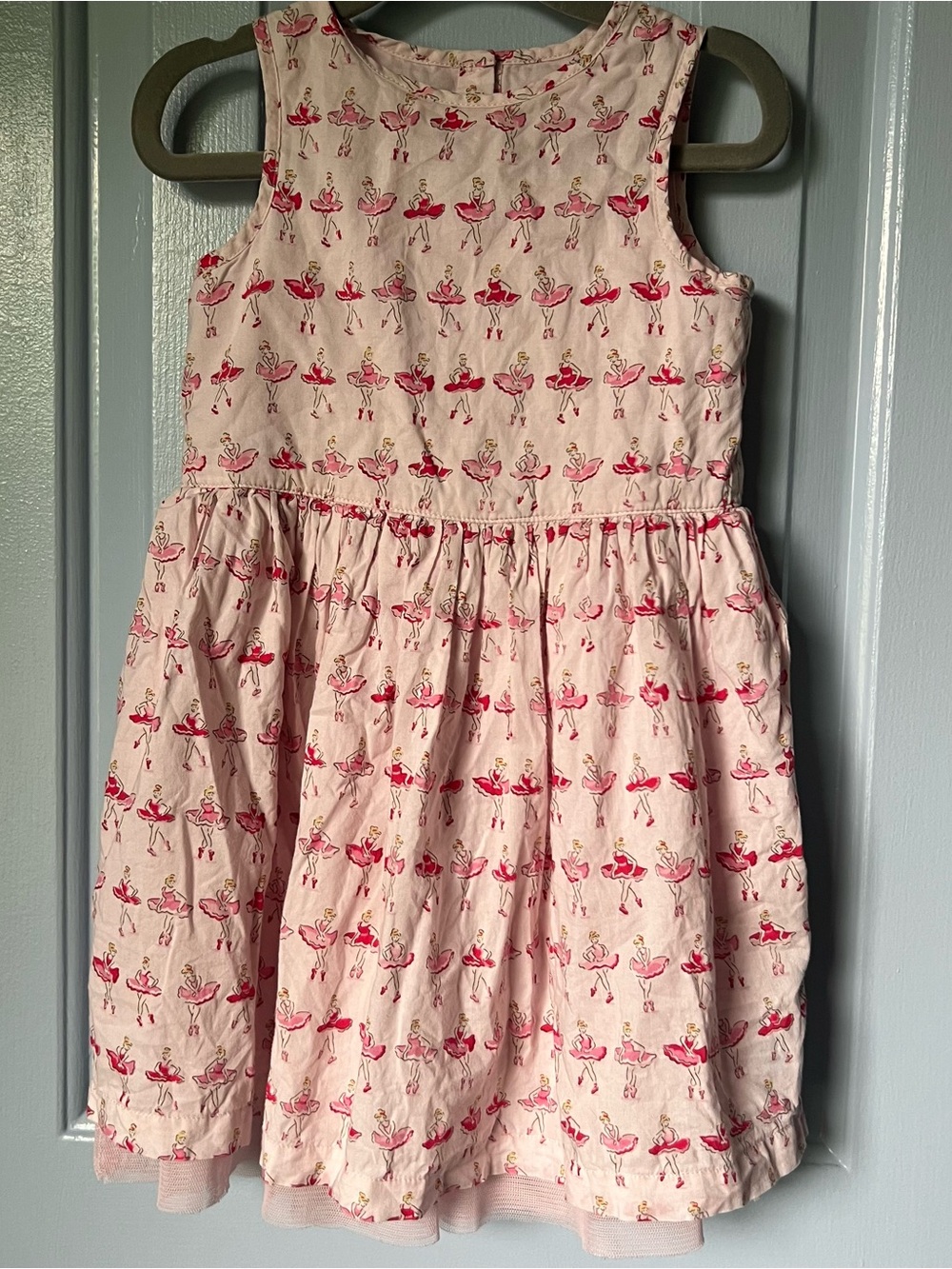 Cath Kidston Pink Ballerina Cotton Dress, 2-3 years